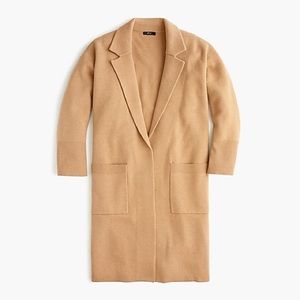 Jcrew ella long open sweater blazer